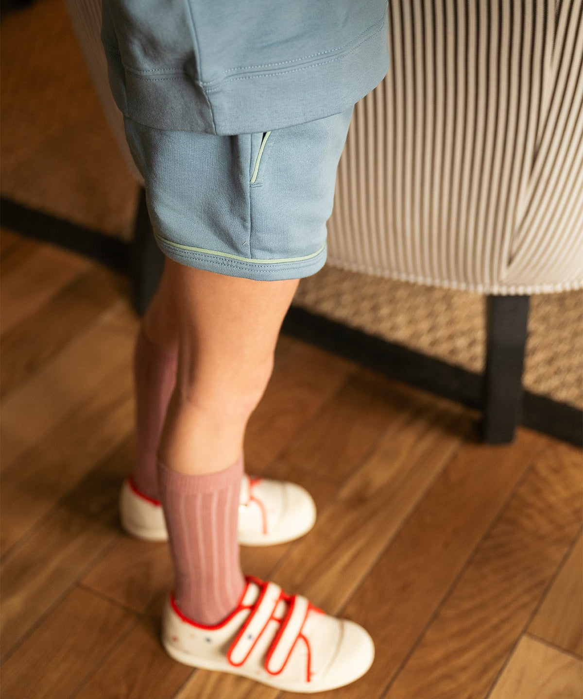 Bailey Short in Dusty Blue