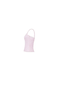 The Bailey Top in Pink & White