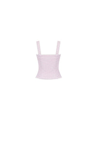 The Bailey Top in Pink & White
