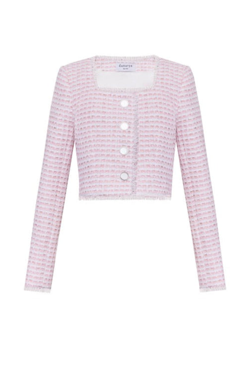 The Winifred Jacket in Pink & White
