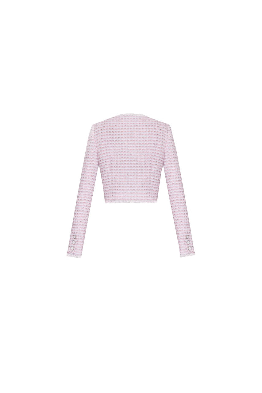 The Winifred Jacket in Pink & White
