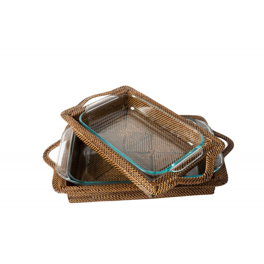 Calaisio Rectangular Baker w/ Pyrex Insert - 3 QT