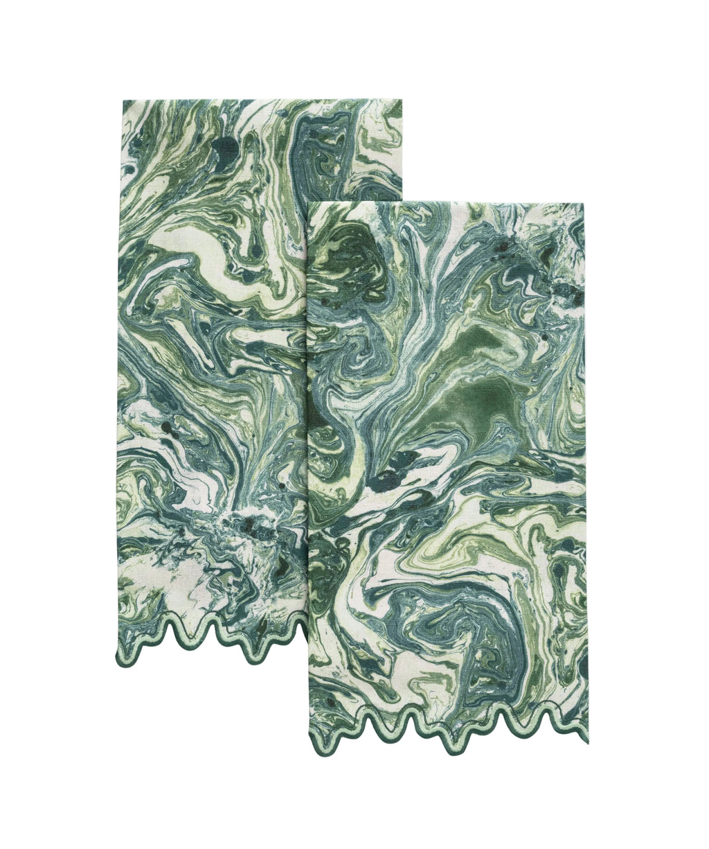Balthazar Guest Towel - Set of 2 in Emerald