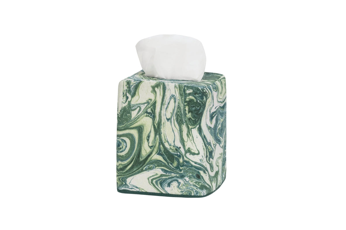 Balthazar Tissue Box Cover in Emerald