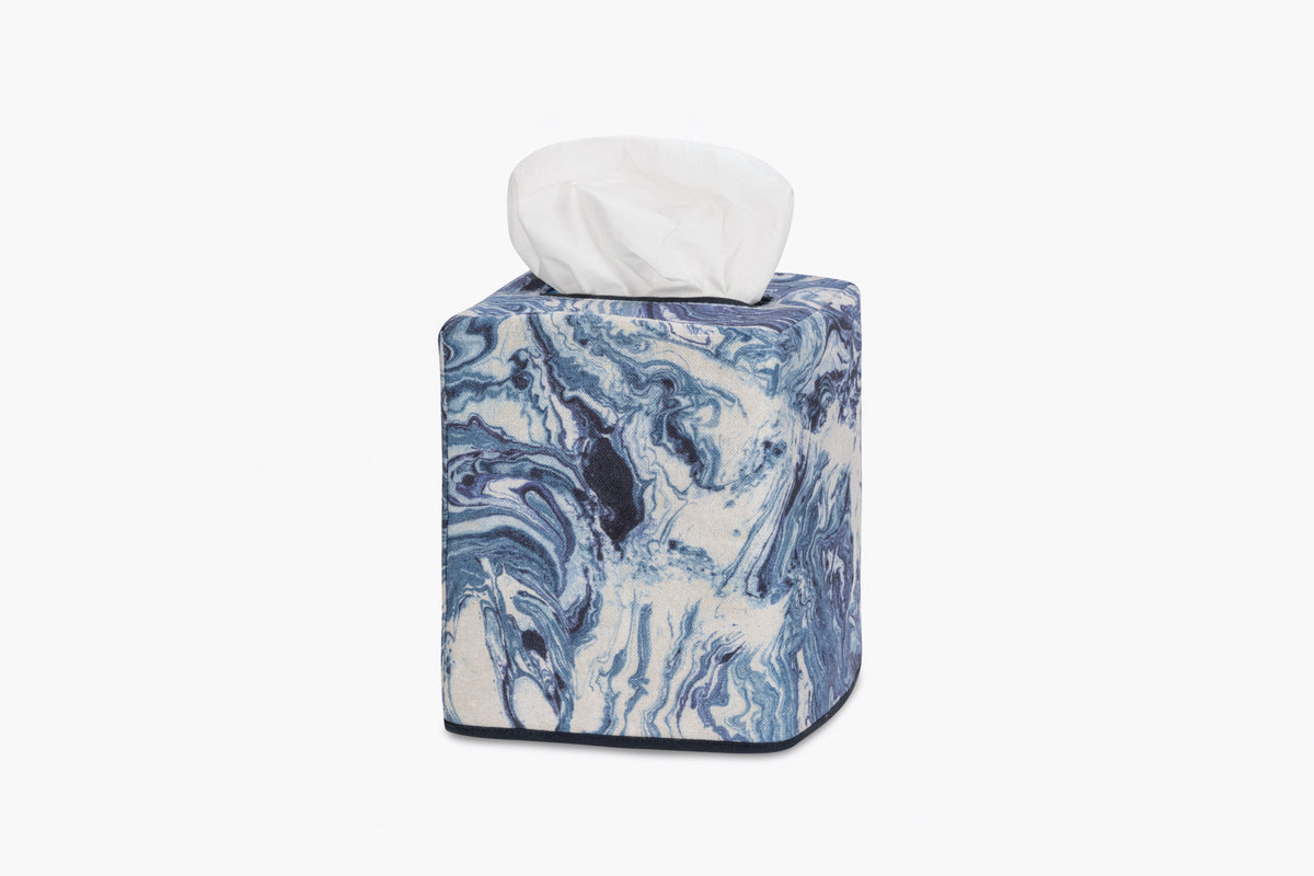 Balthazar Tissue Box Cover in Lapis