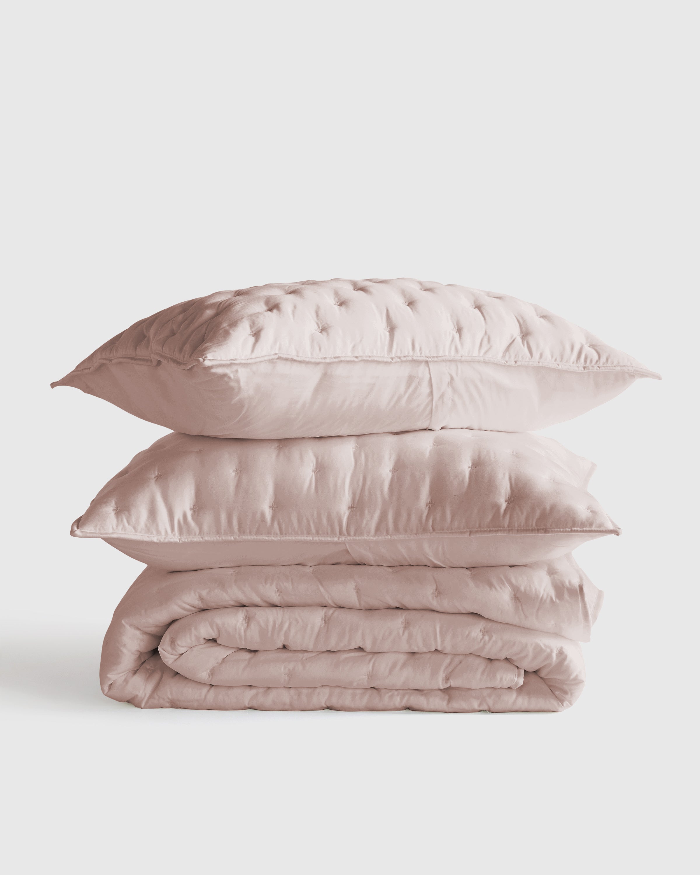 Bamboo Dream Quilt Set, Full/Queen, Ivory