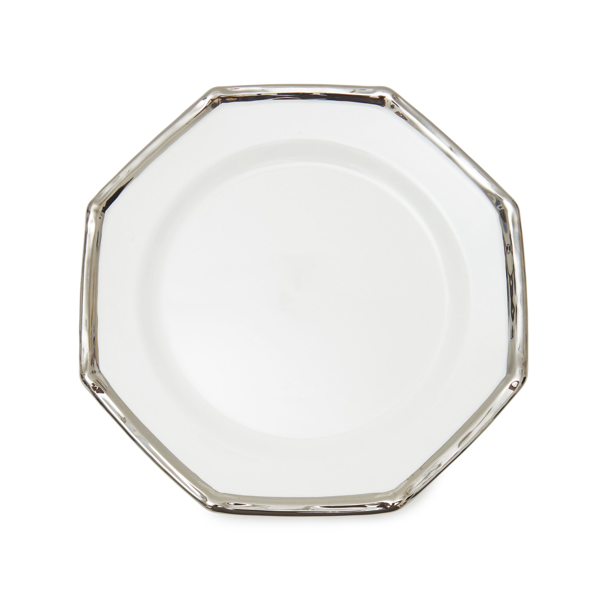 Bamboo Dessert Plates in Platinum, Set of 6