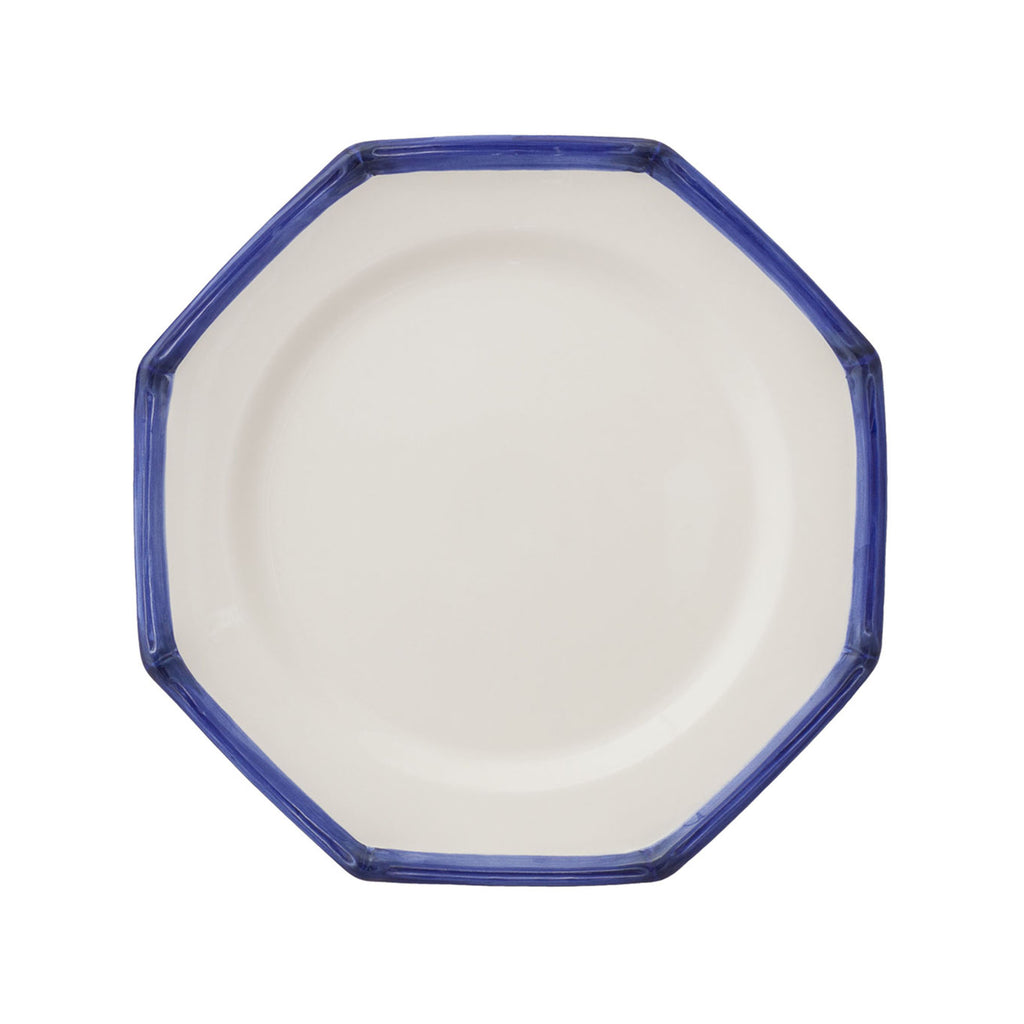 Bamboo Edge Dessert Plates in Blue, Set of 6