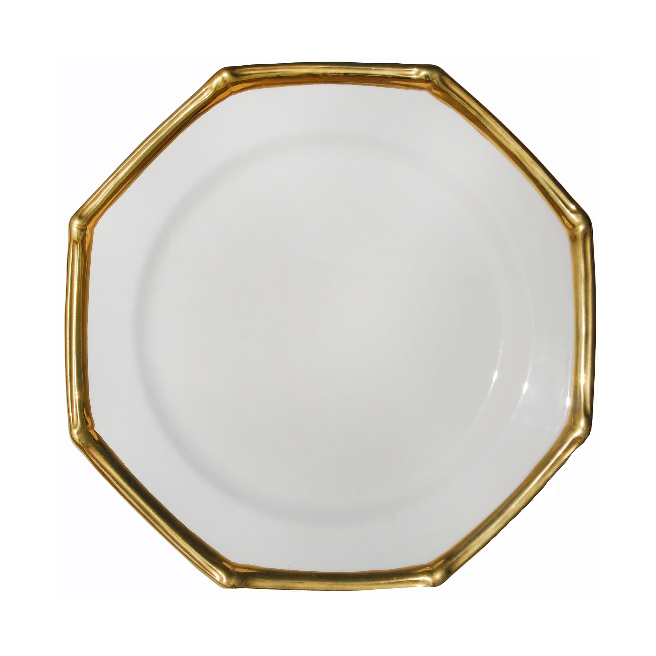 Bamboo Edge Dinner Plates in Gold, Set of 6