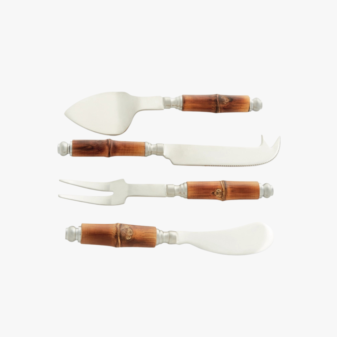 Bamboo Handle Cheese Knives