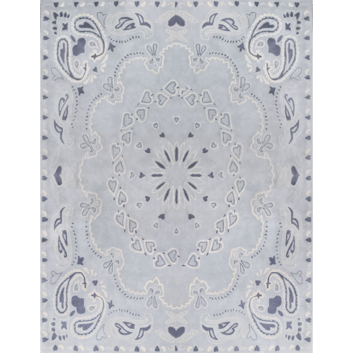 Blue Bandana Tufted Rug