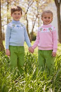 Little English classic children's clothing, striped turtleneck for kids, light blue soft cotton long sleeve turtleneck for fall