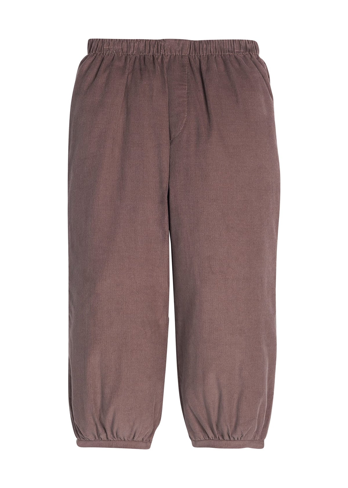 Little English classic childrens clothing.  Chocolate brown corduroy banded pants for little boys.