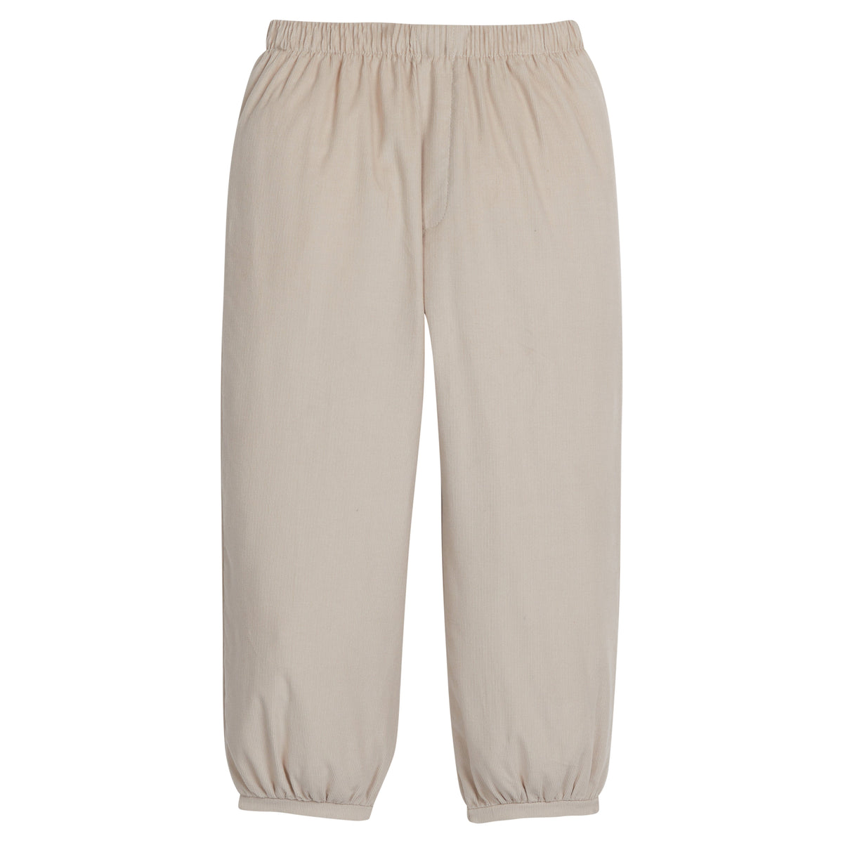 Little English traditional boy's banded elastic waist pant in khaki corduroy for fall
