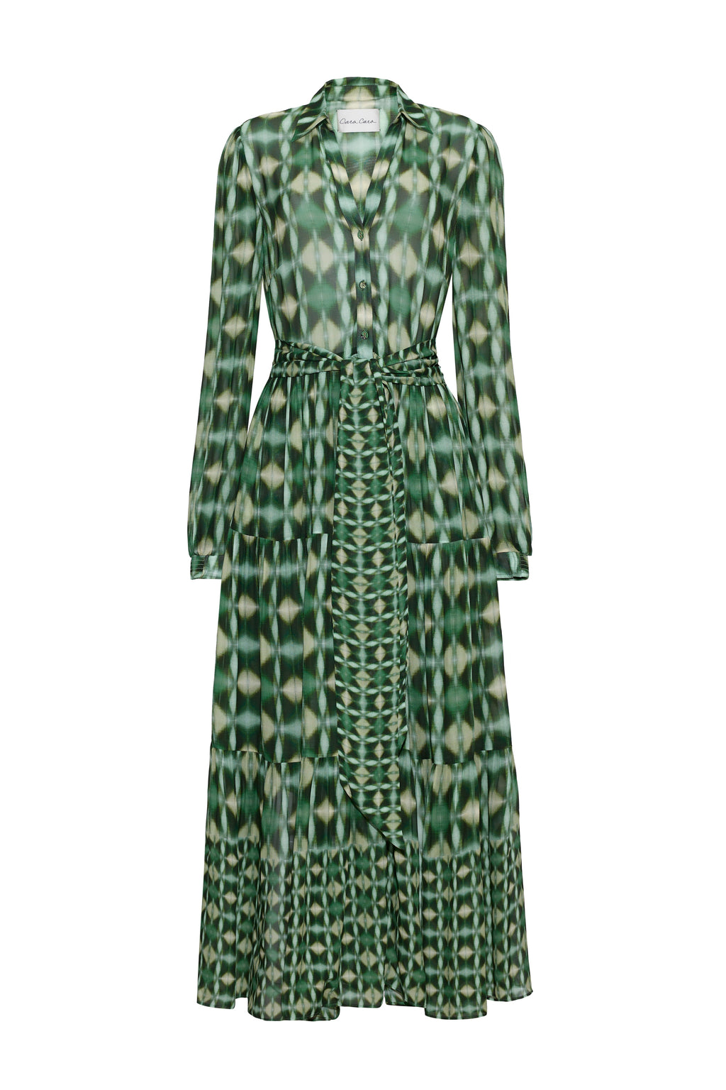 Barbara Dress in Ashford Geo Moss