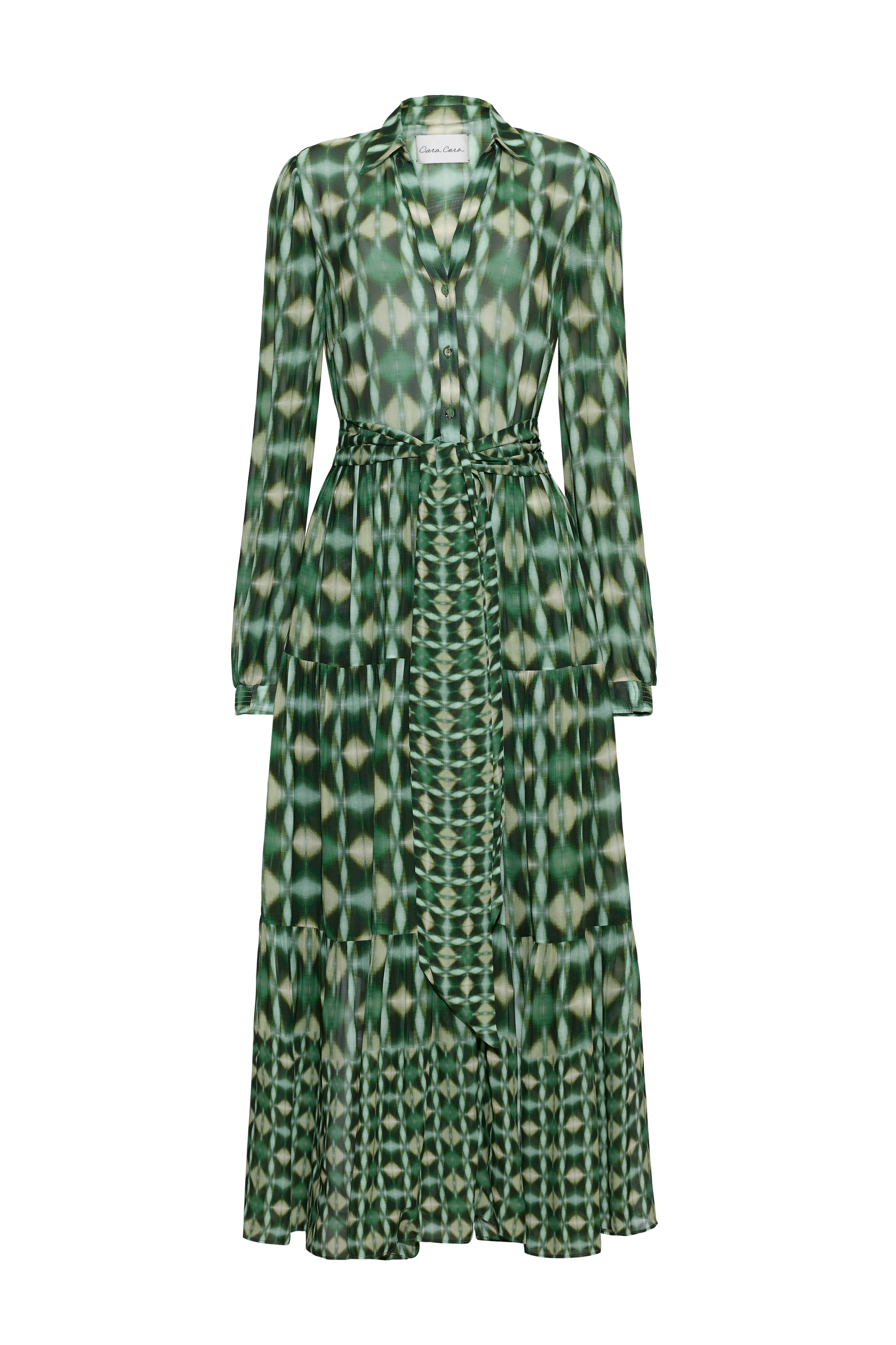 Barbara Dress in Ashford Geo Moss