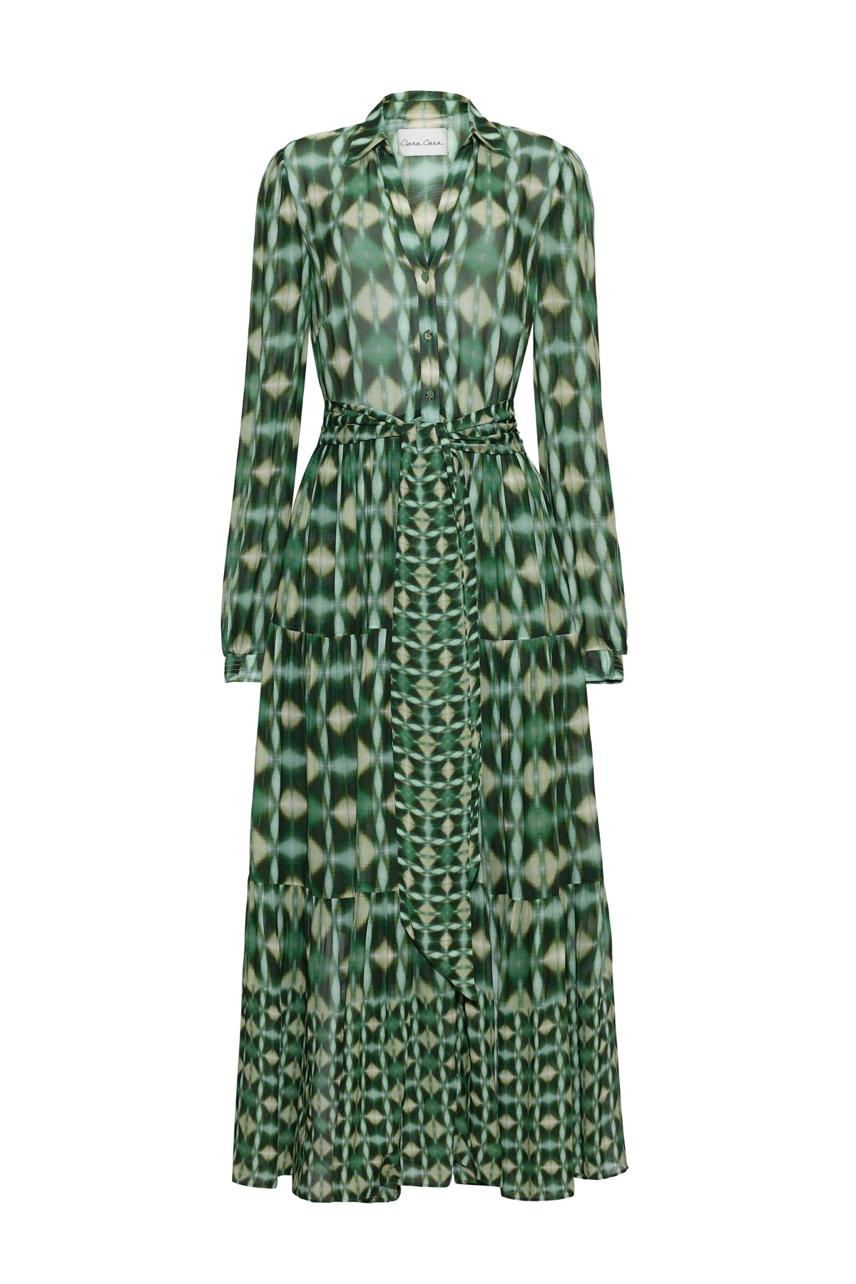 Barbara Dress in Ashford Geo Moss