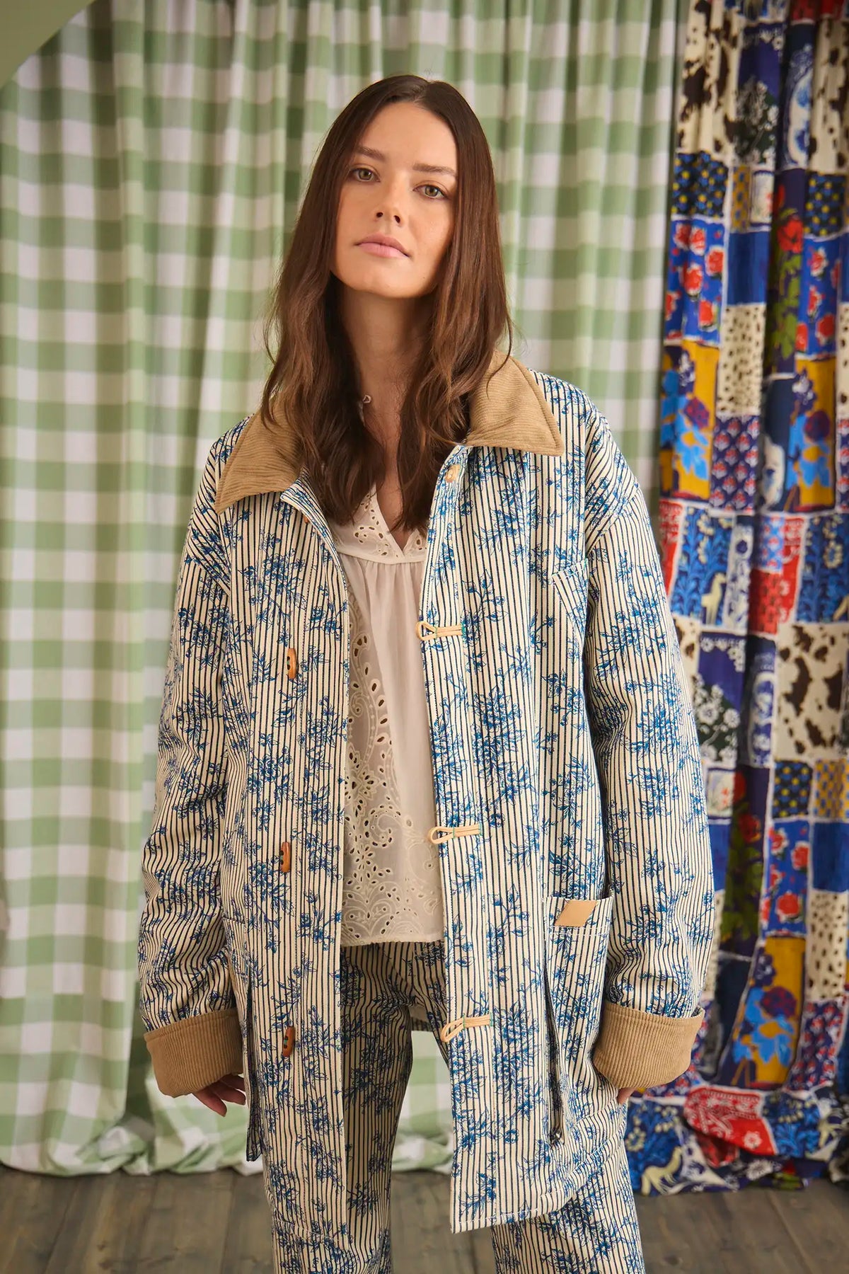 Barn Jacket in Cornflower Toile