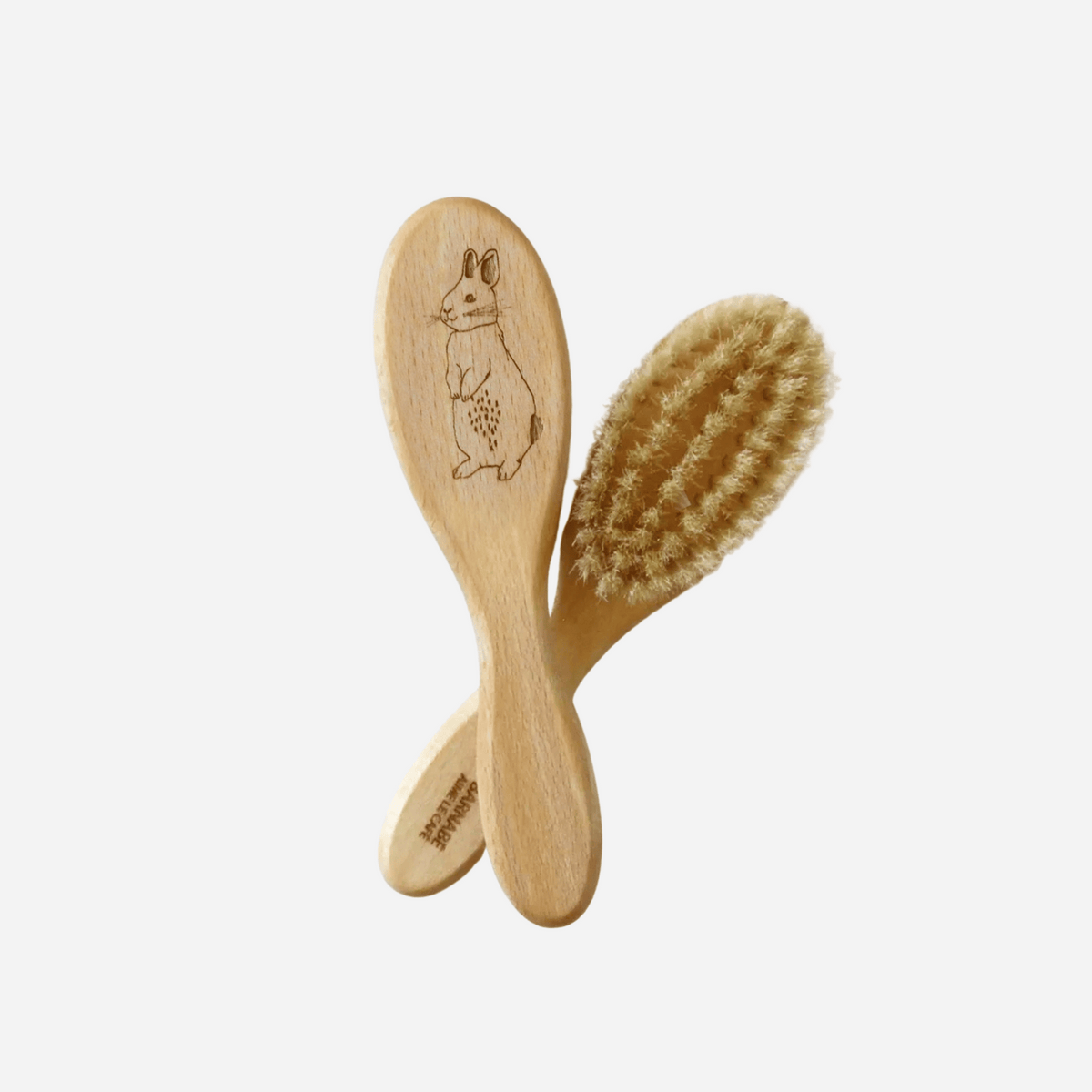 Baby Wooden Hairbrush With Silk Bristles