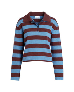 Barrett Top in Shadow Blue/Deep Redwood
