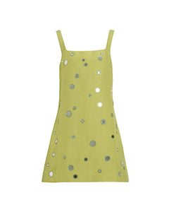 Barton Mirror Dress in Lime Mist