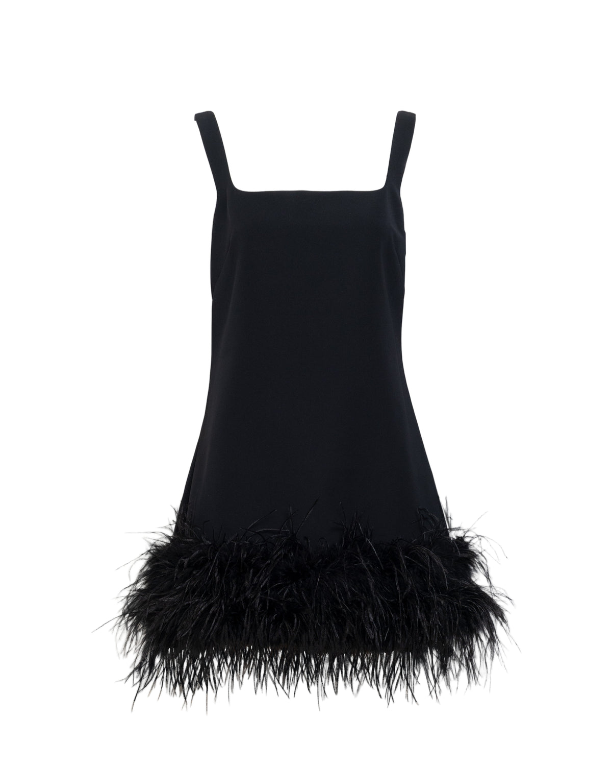 Barton Feather Dress in Black