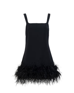 Barton Feather Dress in Black