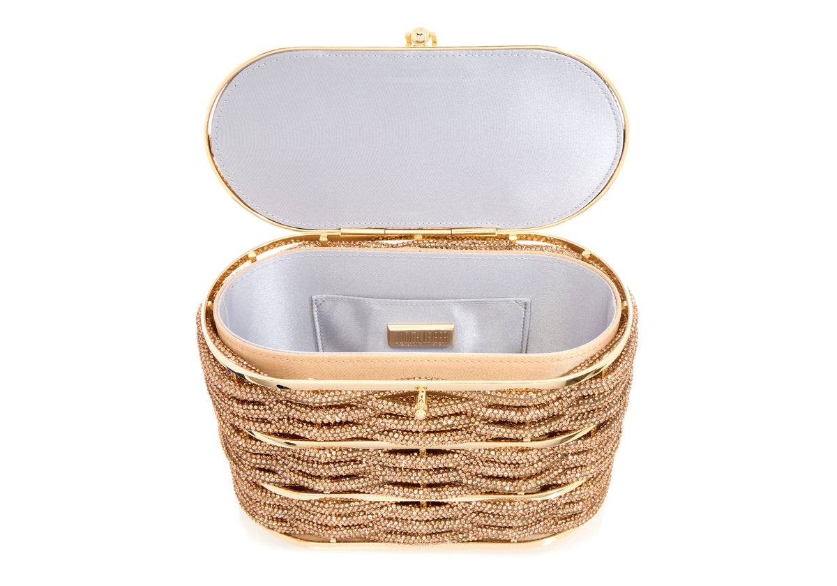 Willow Basket Woven Crystal in Champagne Topaz