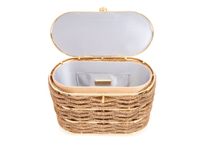 Willow Basket Woven Crystal in Champagne Topaz