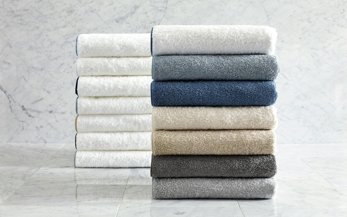 Cairo Guest Towel in White & Linen