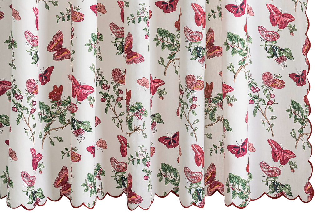 Baudin Butterfly Linen Shower Curtain