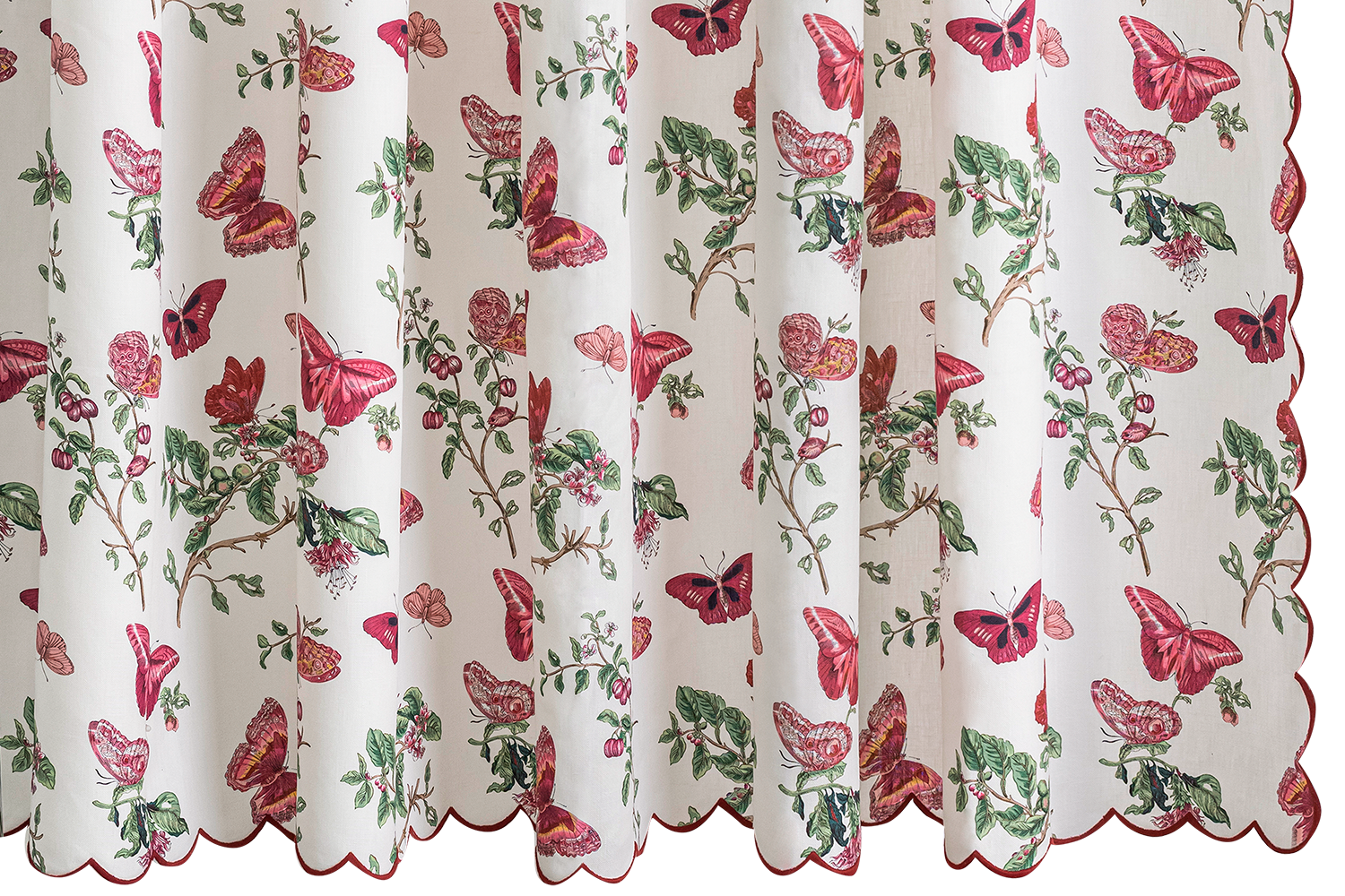 Baudin Butterfly Linen Shower Curtain