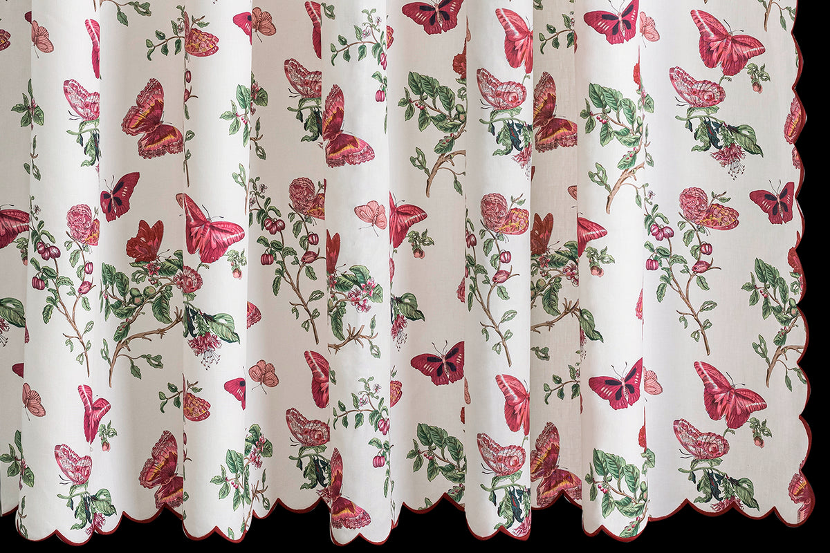 Baudin Butterfly Linen Shower Curtain