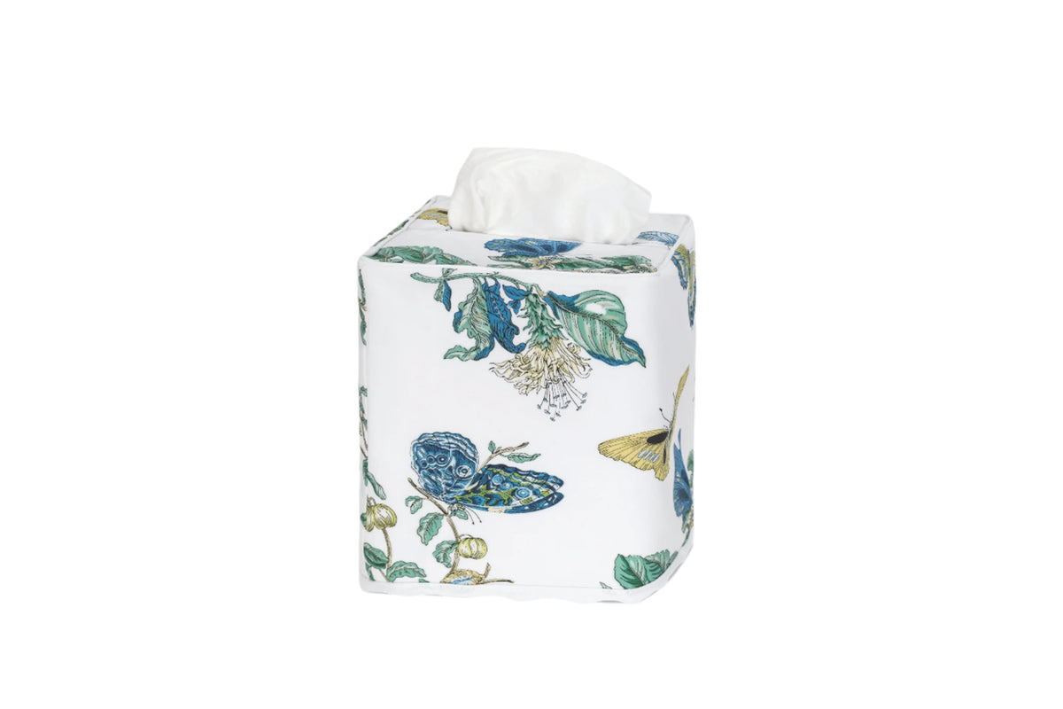 Baudin Butterfly Tissue Box Cover in Prussian Blue