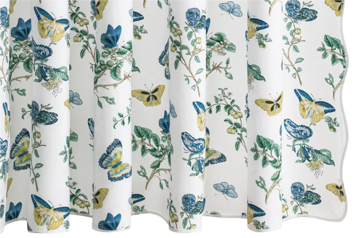 Baudin Butterfly Shower Curtain in Prussian Blue
