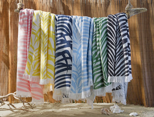 Matouk Schumacher Zebra Palm Beach Towel