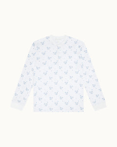 Bear Print Pajama in Adult Blue