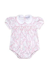 Pink Bears Trellace Smocked Bubble