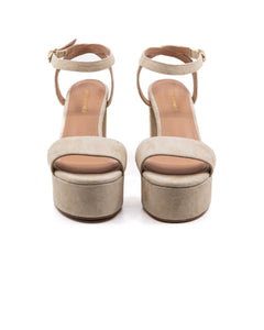 Becka Suede Platform in Beige