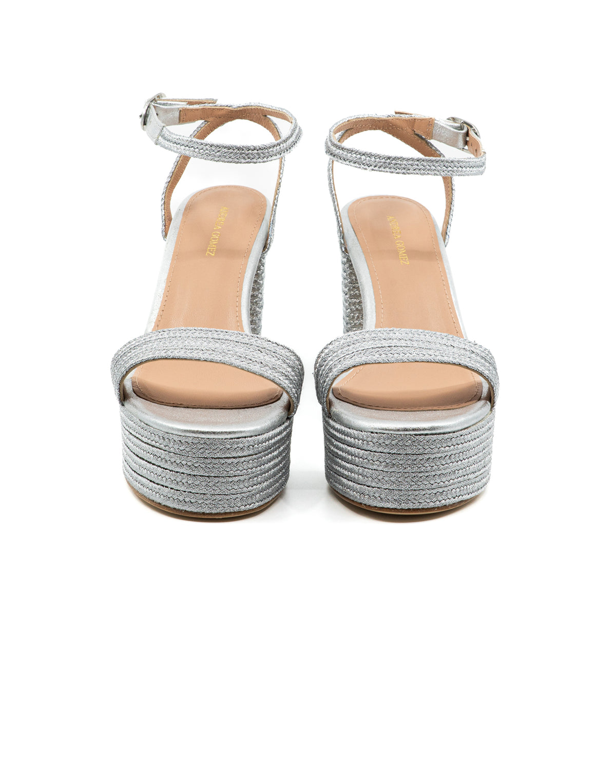 Becka Raffia Platform in Silver