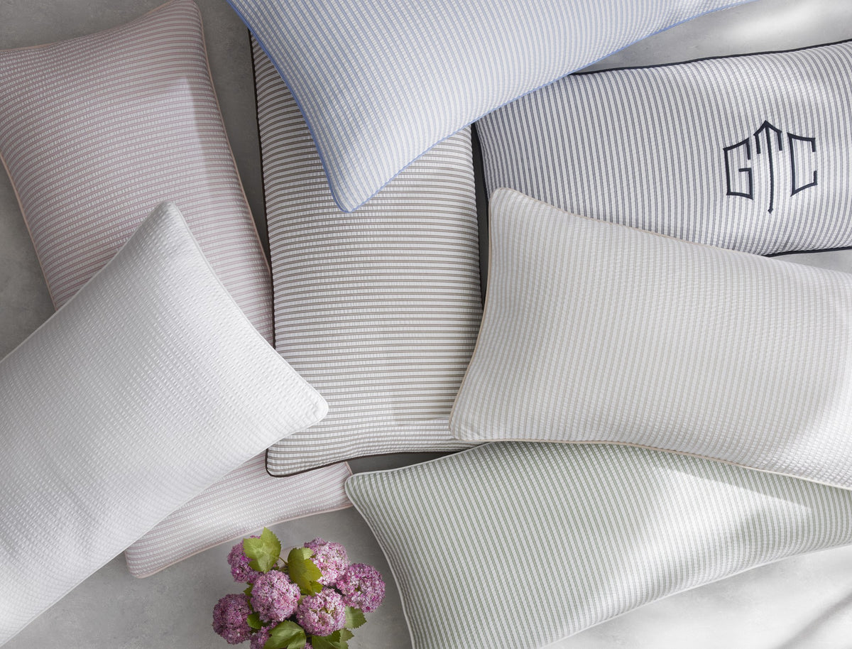 Matteo lumbar pillow covers styled on bed