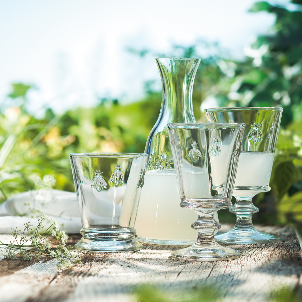 Bee Wine Glass in Clear, Set of 6