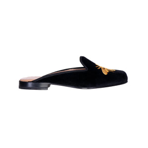 Bee Noir Velvet Mule