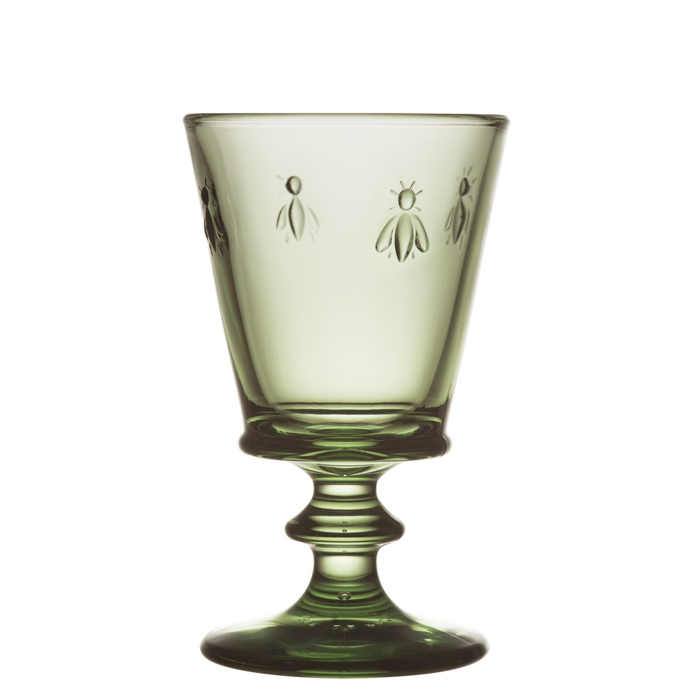 Bee Wine Glass in Olive, Set of 6