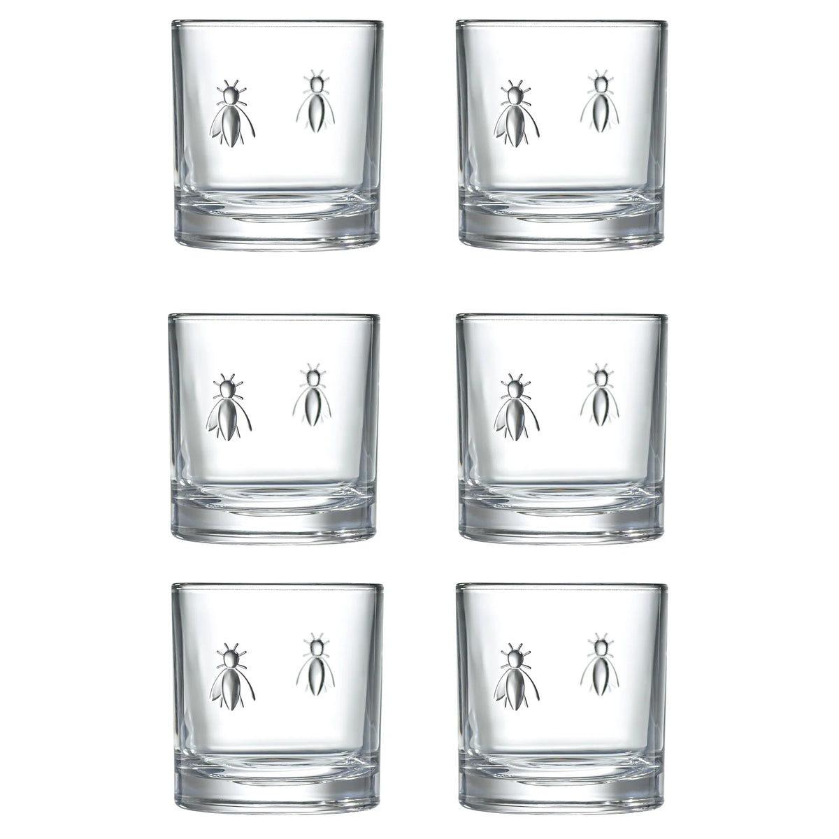 Bee Whiskey Glasses, Set of 6