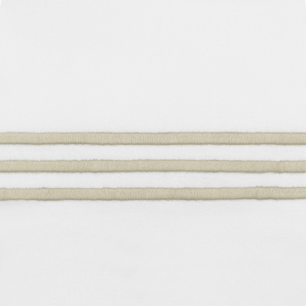 Almond embroidered triple-stripe swatch