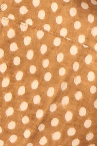 Close up of the Bermuda Bikini Bottom in Coconut Sand Dot.