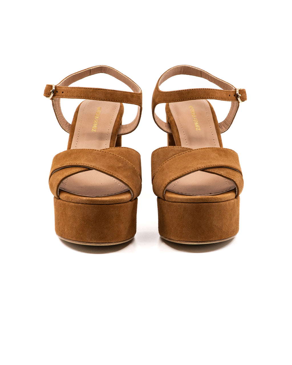 Bella Suede Platform in Camel