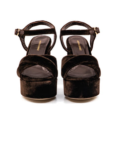 Bella Velvet Platform in Chocolate