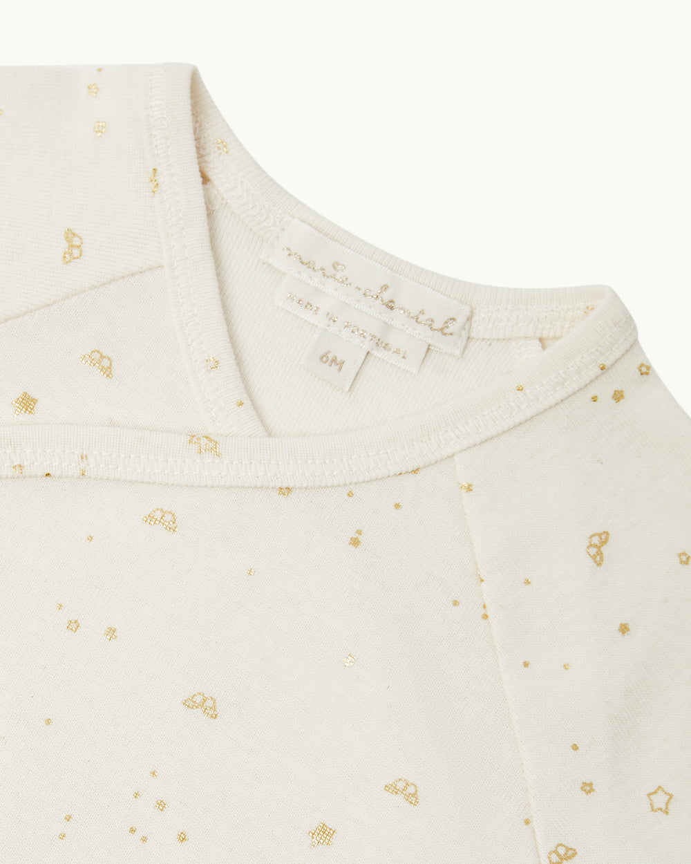 Bellamy Star & Crown Onesie in Natural